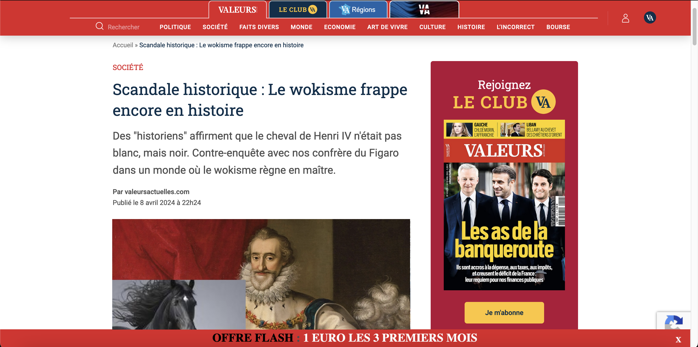 Article sur le wokisme et l'histoire