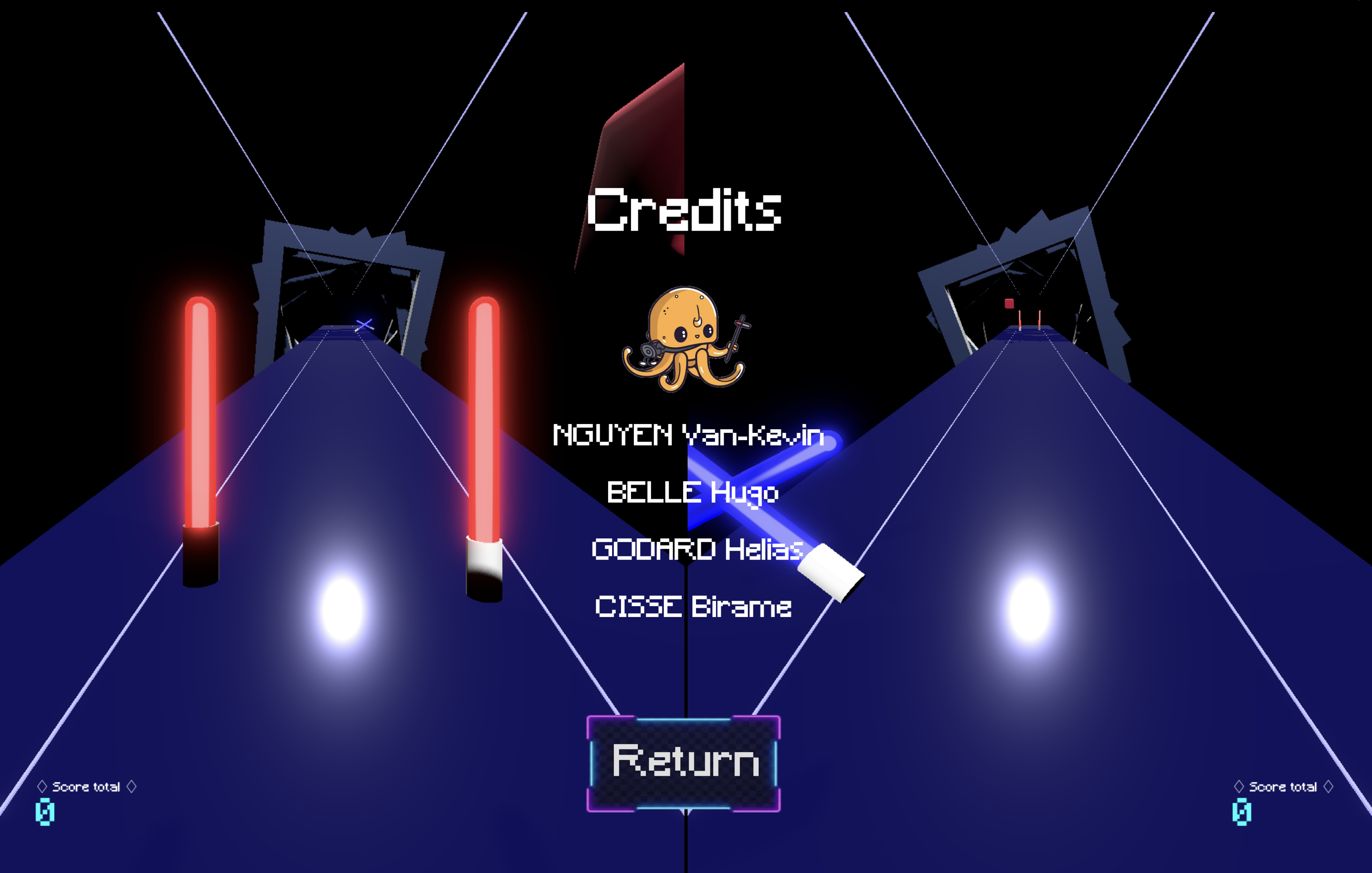 Les crédits du jeu