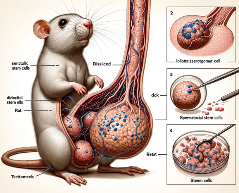 Rat avec un pénis extrêmement grand